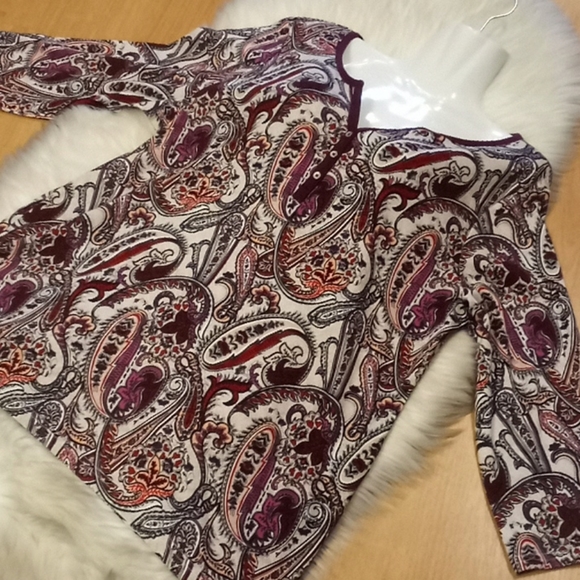 Croft & Barrow Paisley Print Top - Picture 11 of 14